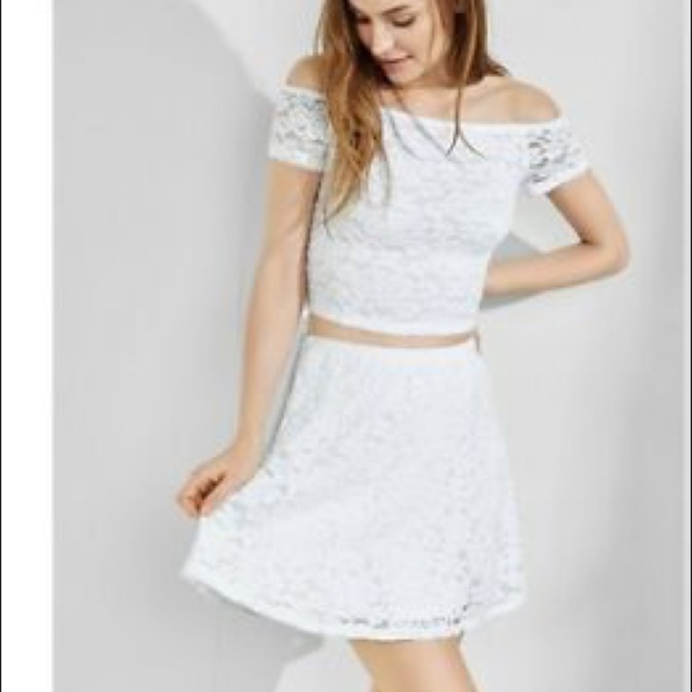 Express white crop top